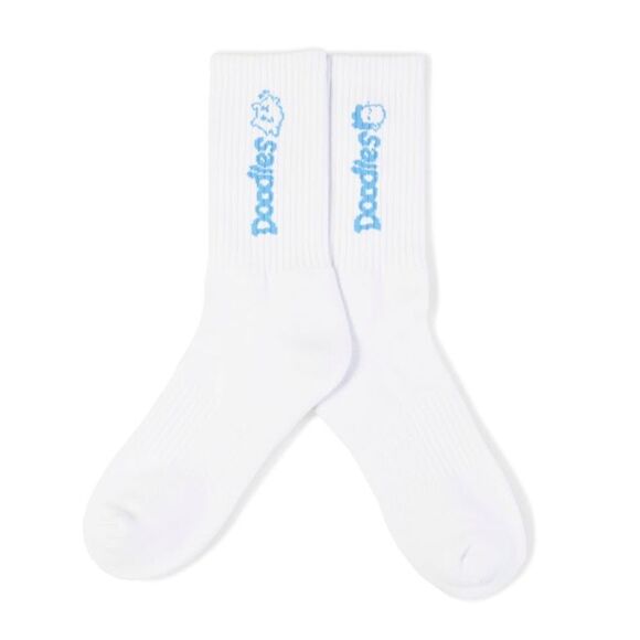 Doodles Hap & Mello Socks White OS NWT IN PACKAGE - Picture 1 of 5